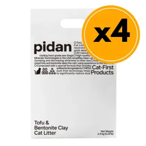 pidan Cat Litter Tofu & Bentonite 4 x 2.4 Kg bags case