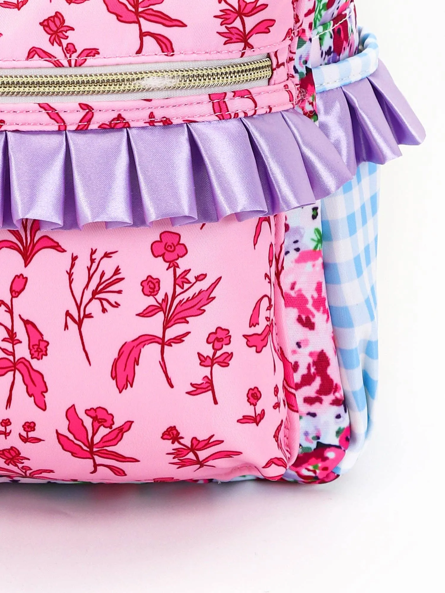 Pink Lavender Flower Girls Ruffle Backpack  BA0099