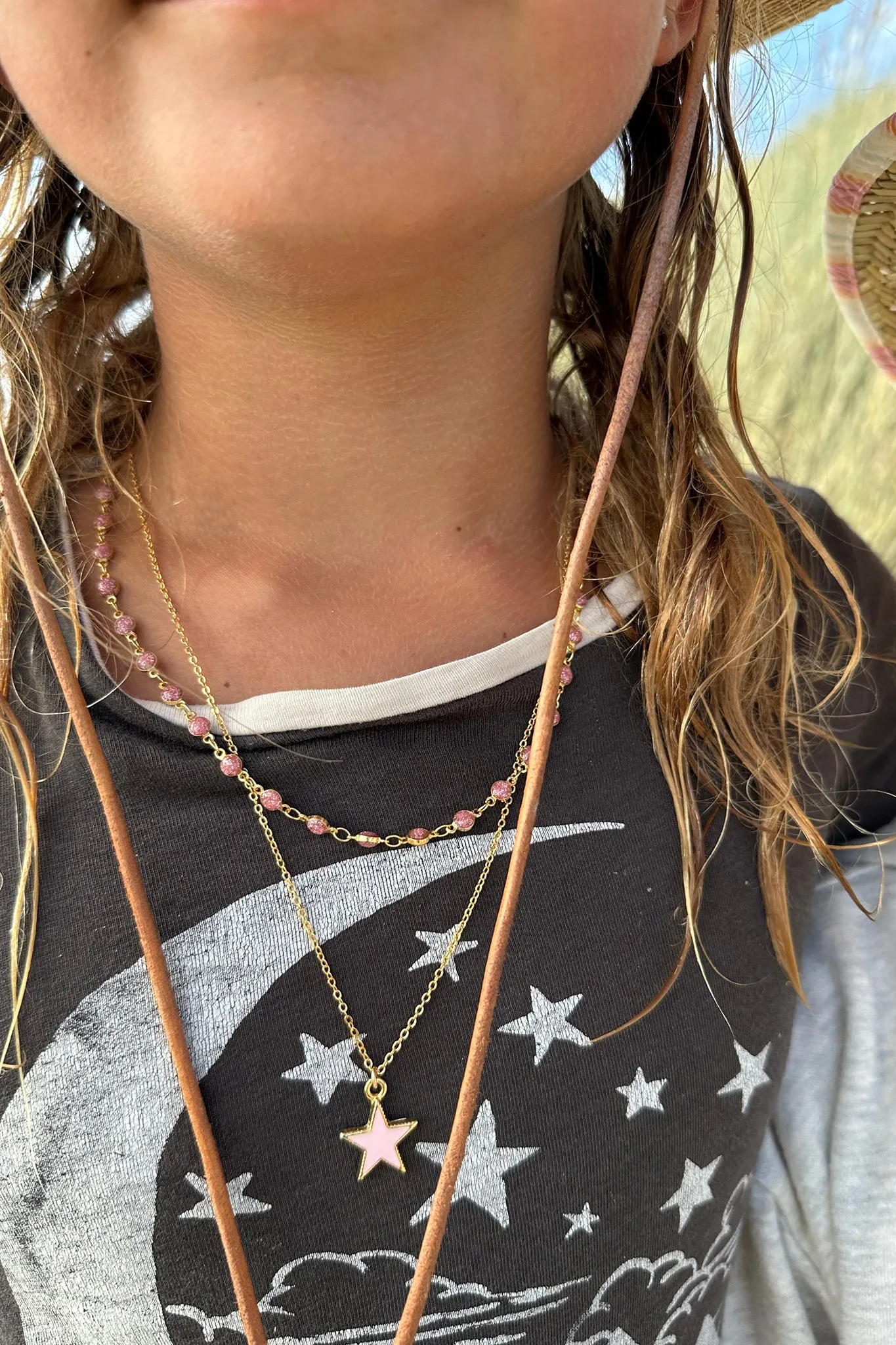 Pink Star Girls Necklace