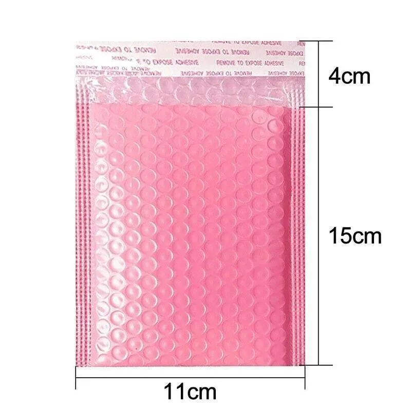 Poly Bubble Mailer Envelope 50PCS 4Sizes Pink