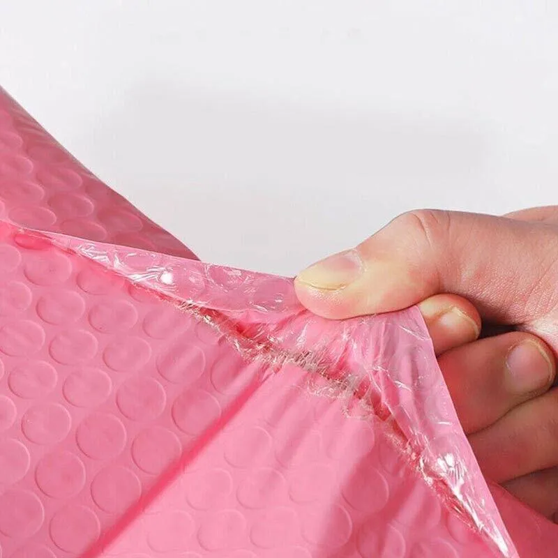 Poly Bubble Mailer Envelope 50PCS 4Sizes Pink
