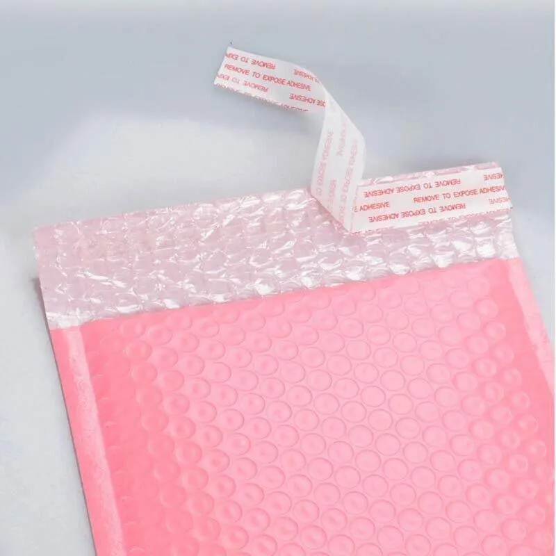 Poly Bubble Mailer Envelope 50PCS 4Sizes Pink