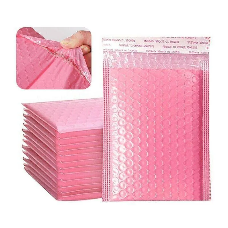 Poly Bubble Mailer Envelope 50PCS 4Sizes Pink