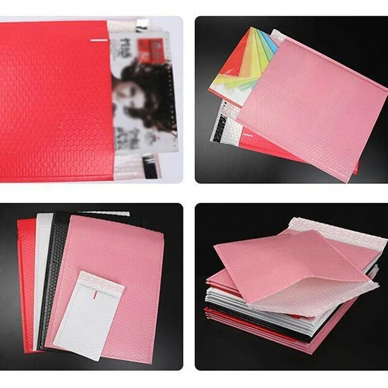Poly Bubble Mailer Envelope 50PCS 4Sizes Pink