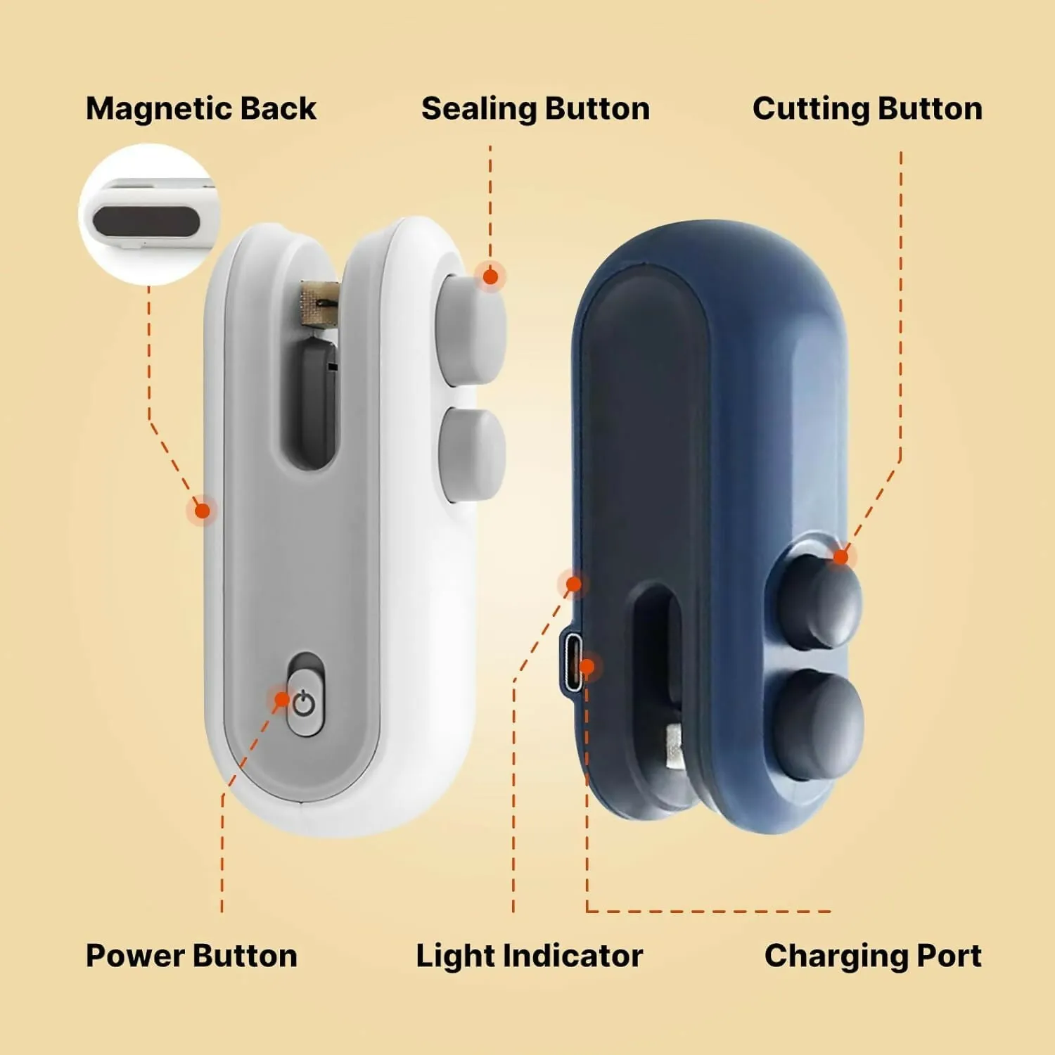 Portable Mini Handheld Rechargeable Sealing Machine for Food and Snack Storage