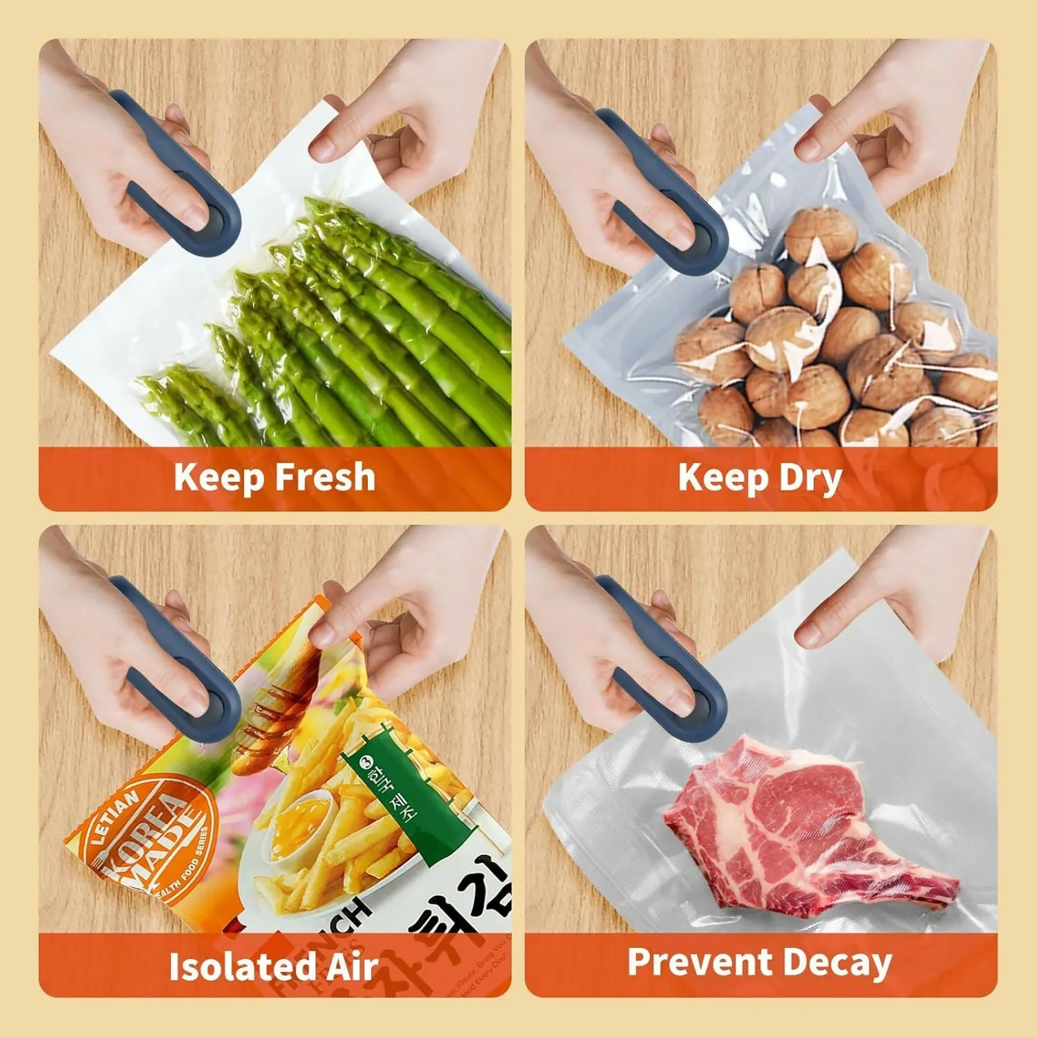 Portable Mini Handheld Rechargeable Sealing Machine for Food and Snack Storage