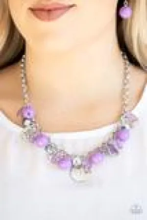 Prismatic Sheen - Purple Necklace - Paparazzi Accessories