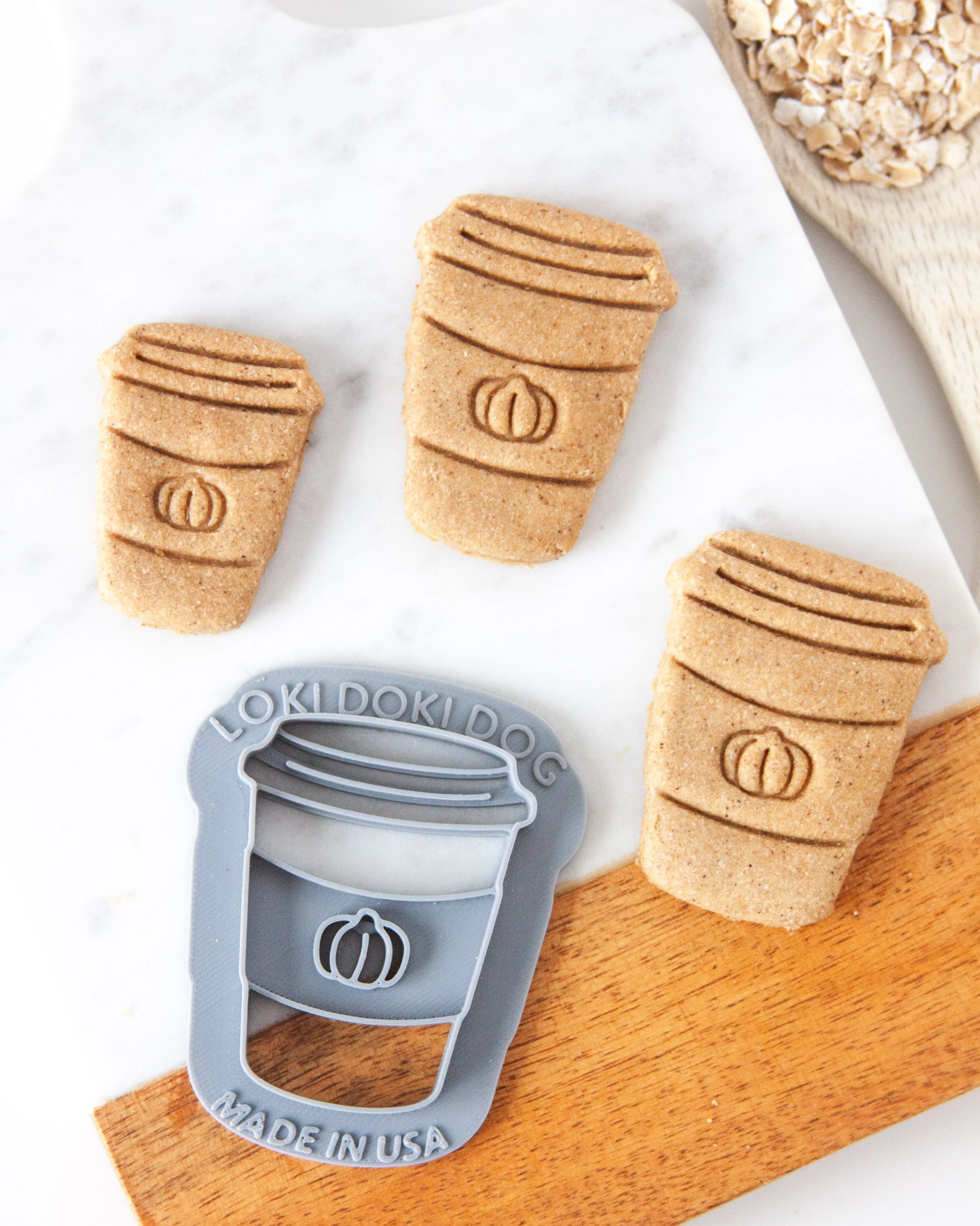 Pumpkin Spice Latte - Coffee Cup Dog Biscuit Cookie Cutter