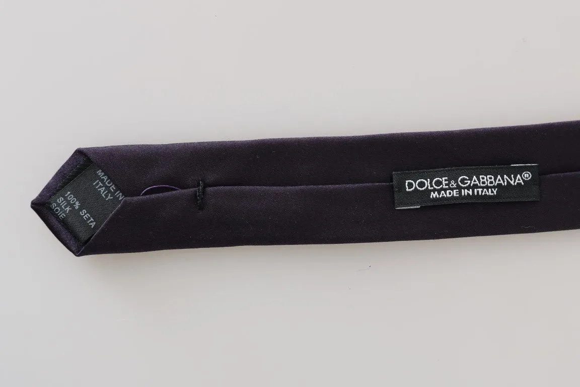 Purple Silk Slim Tie