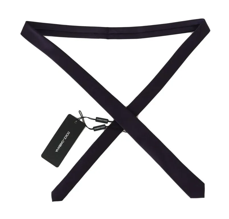 Purple Silk Slim Tie