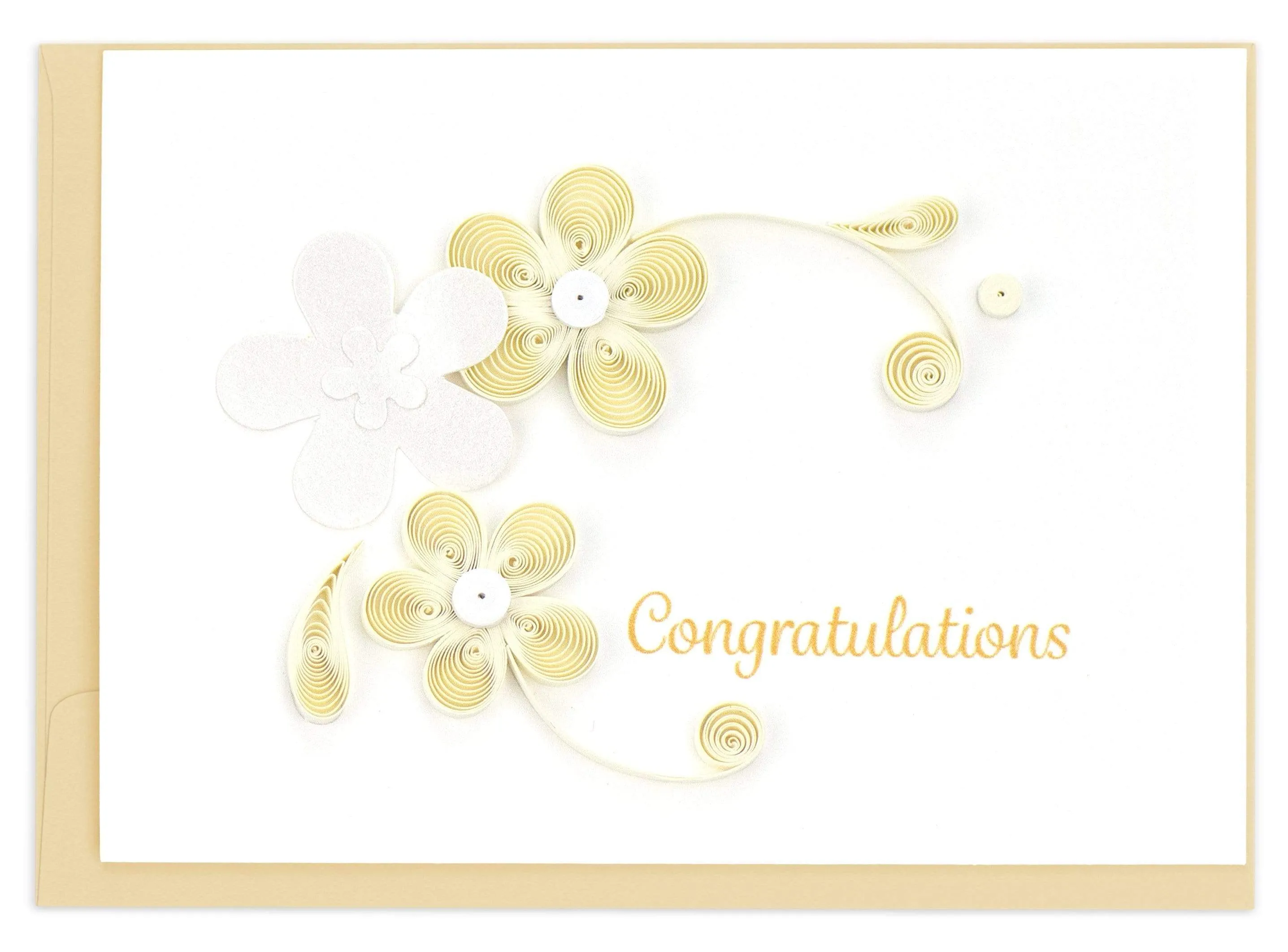 Quilled Floral Congrats Gift Enclosure Mini Card
