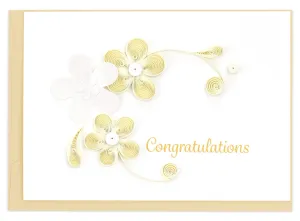 Quilled Floral Congrats Gift Enclosure Mini Card