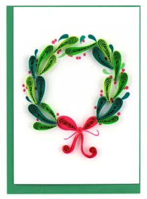Quilled Holiday Wreath Gift Enclosure Mini Card