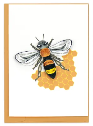 Quilled Honey Bee Gift Enclosure Mini Card