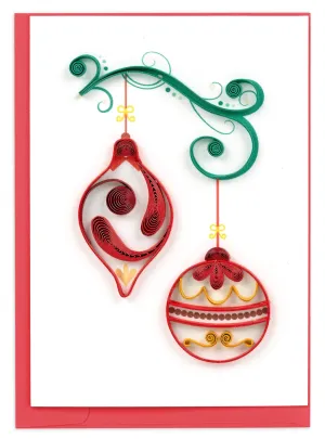 Quilled Red & Gold Ornaments Gift Enclosure