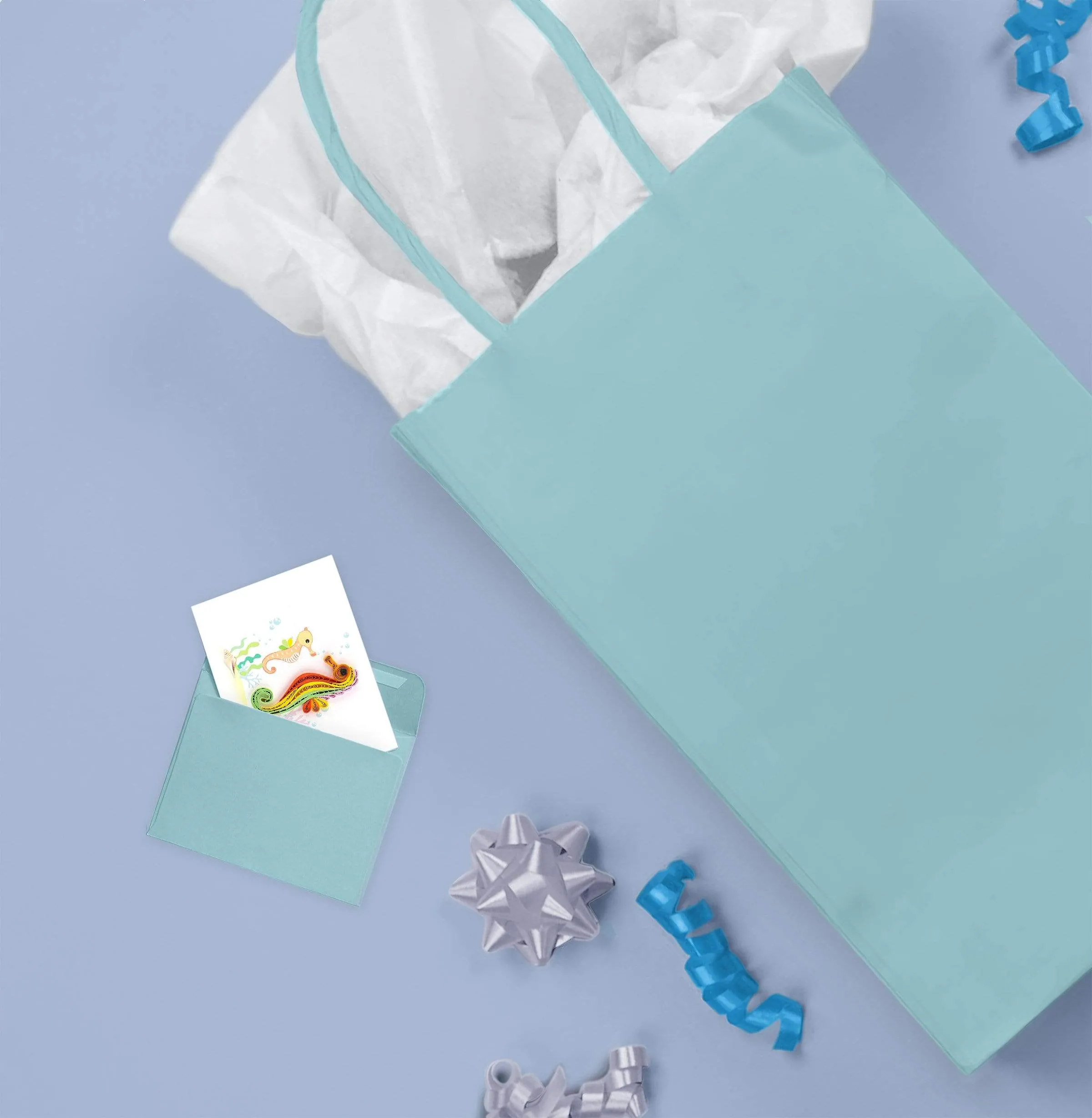 Quilled Seahorse Gift Enclosure Mini Card