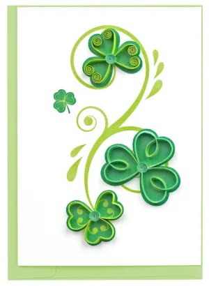 Quilled Shamrocks Gift Enclosure Mini Card