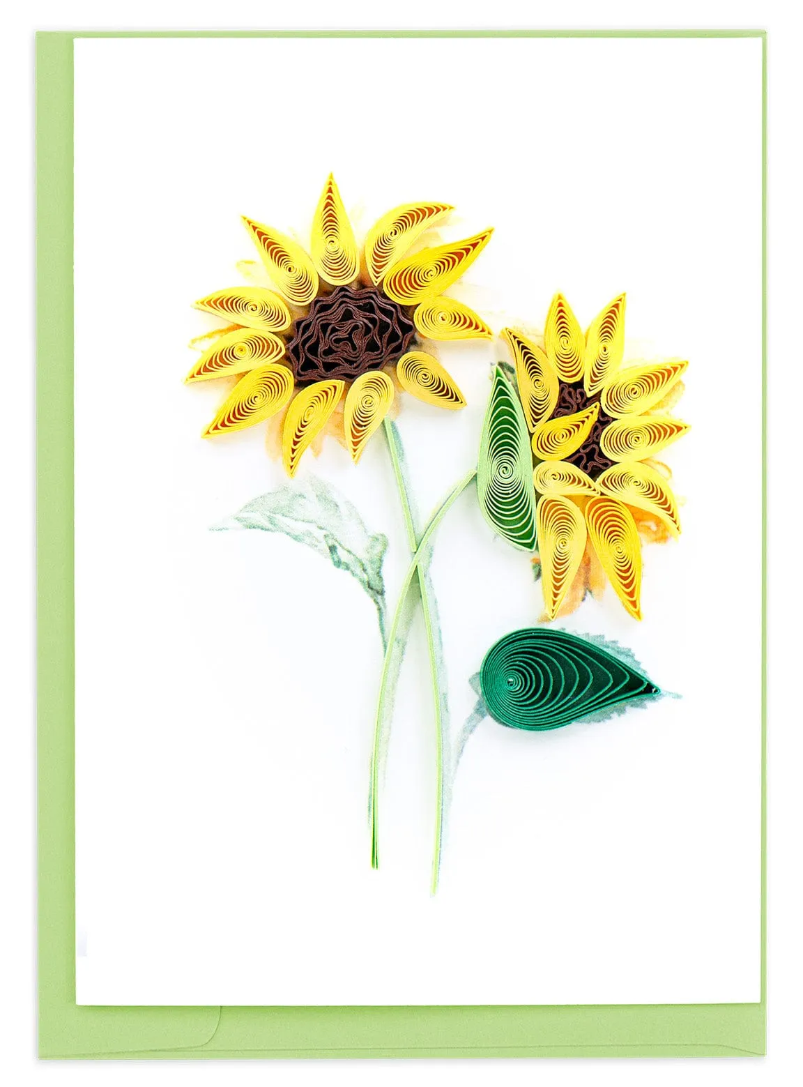 Quilled Sunflower Bouquet Gift Enclosure Mini Card
