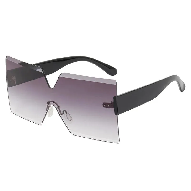 "Blockers"Square Oversized Rimless Shades Sunglasses