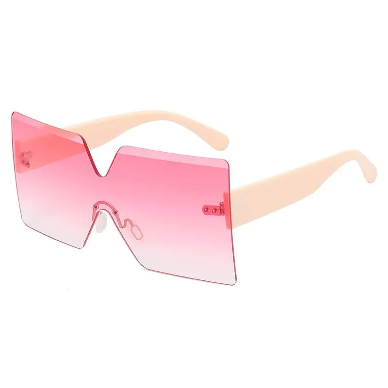 "Blockers"Square Oversized Rimless Shades Sunglasses