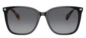 Ralph by Ralph Lauren RA 5293 6037T3 Square Plastic Black Sunglasses with Brown Gradient Lens