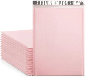 Realaiot Bubble Envelope bag shipping bag Pink Bubble PolyMailer Self Seal mailing bags Padded Envelopes For Magazine Lined Mailer