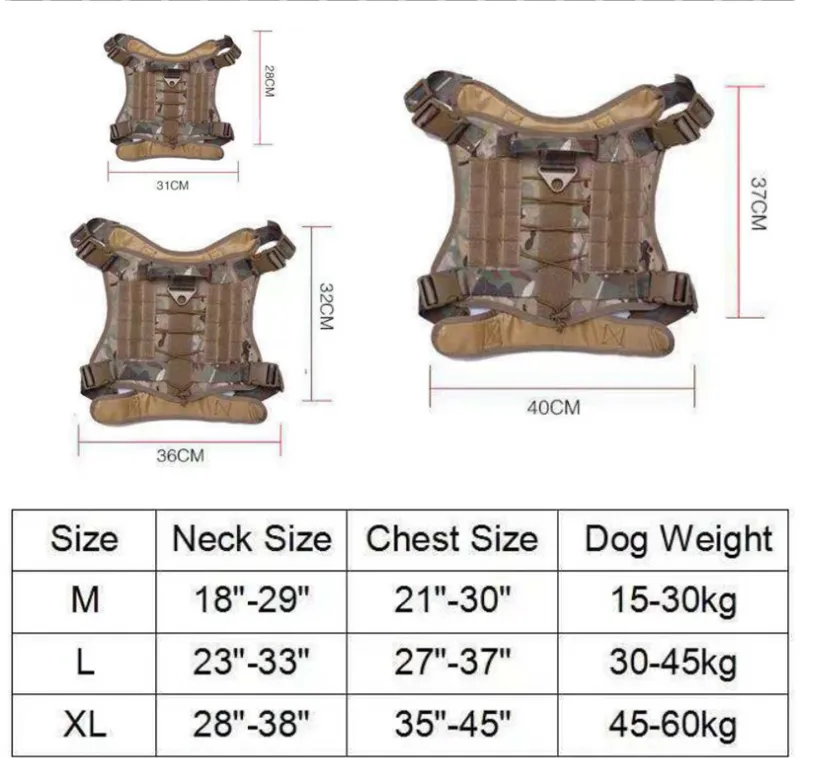 RECON GS2 K9 Tactical Harness 5 Piece Set