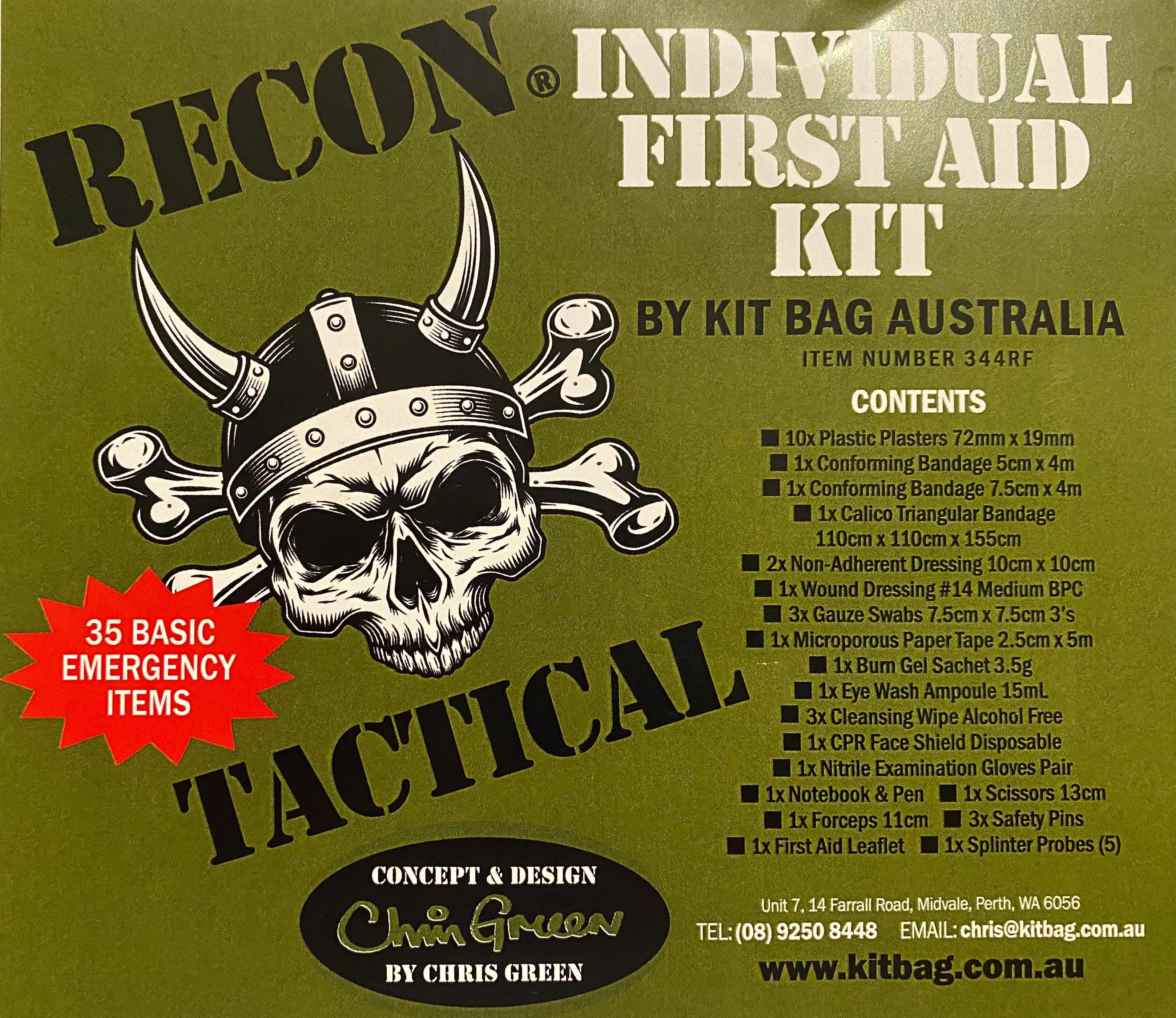 Recon Individual First Aid Kit TGA approved Plus Speed MOLLE Pouch