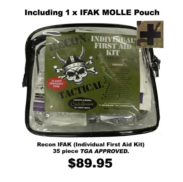 Recon Individual First Aid Kit TGA approved Plus Speed MOLLE Pouch
