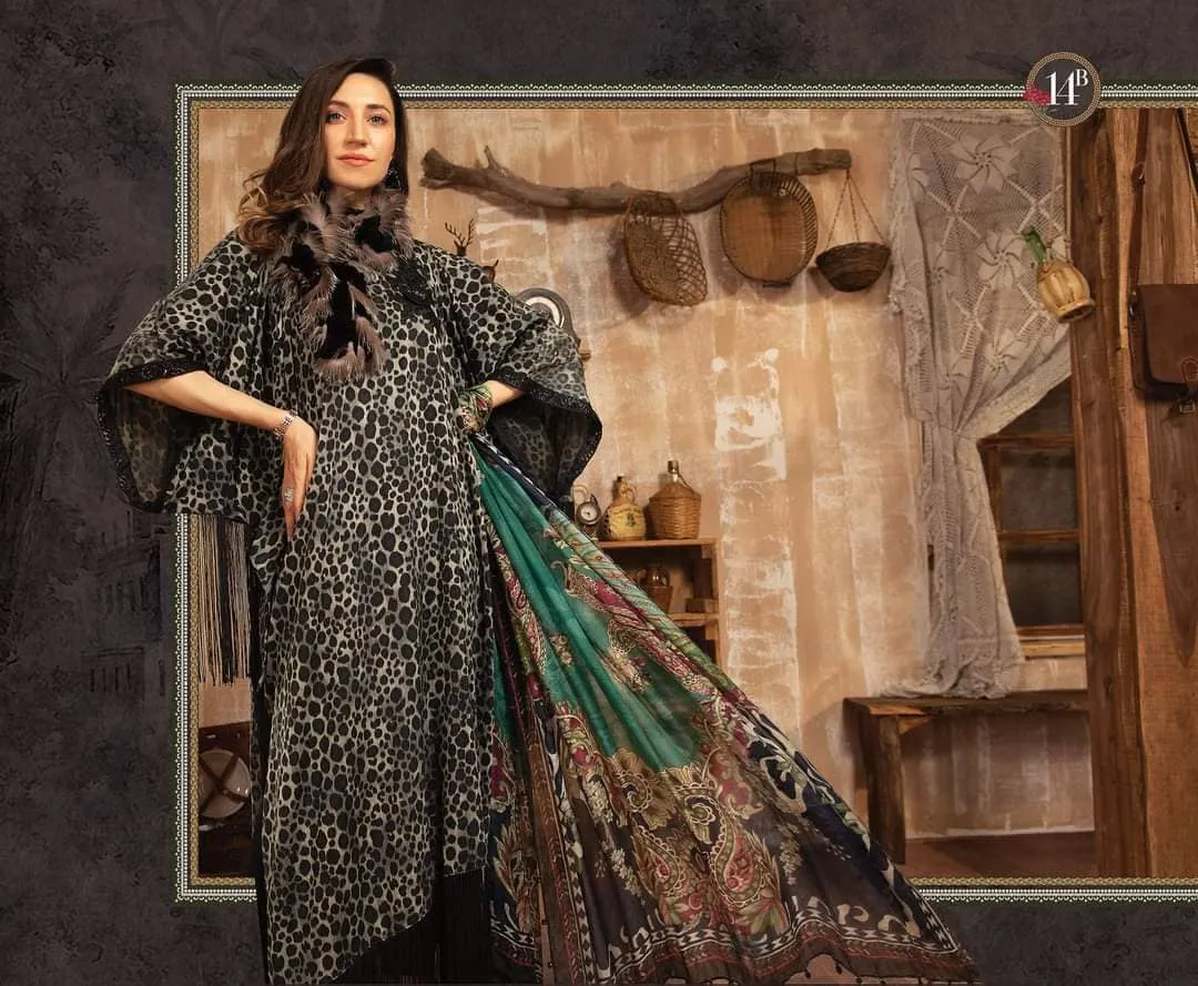 Restocked/Maria B M Prints Winter 21/Cottel-Silk Dupattaa/14B
