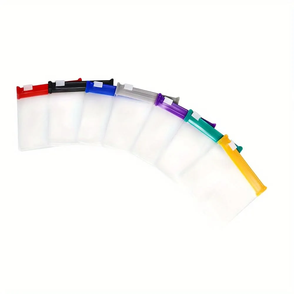Reusable Pill Organizer Set, 7 Colorful Zipper Bags, Travel-Friendly