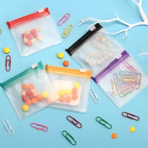Reusable Pill Organizer Set, 7 Colorful Zipper Bags, Travel-Friendly