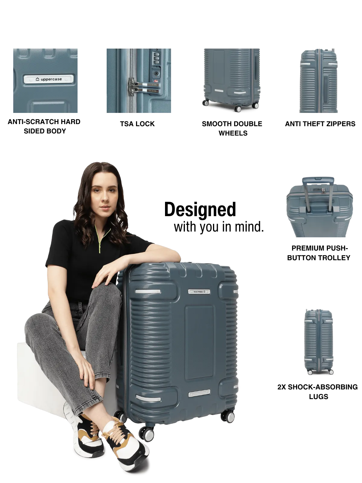 Ridge Blue Set of 2 (M L) Trolley