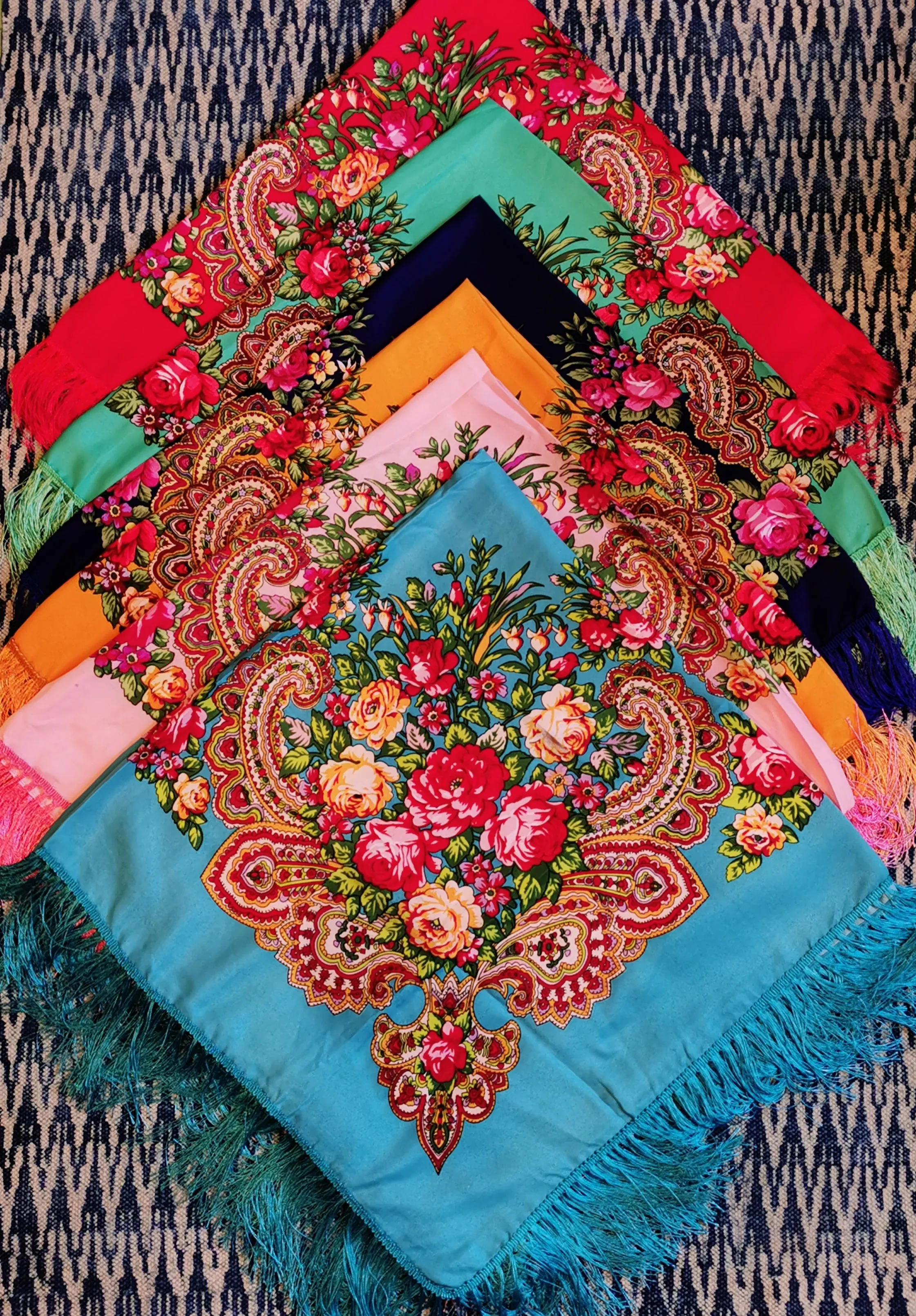 Russian floral shawl