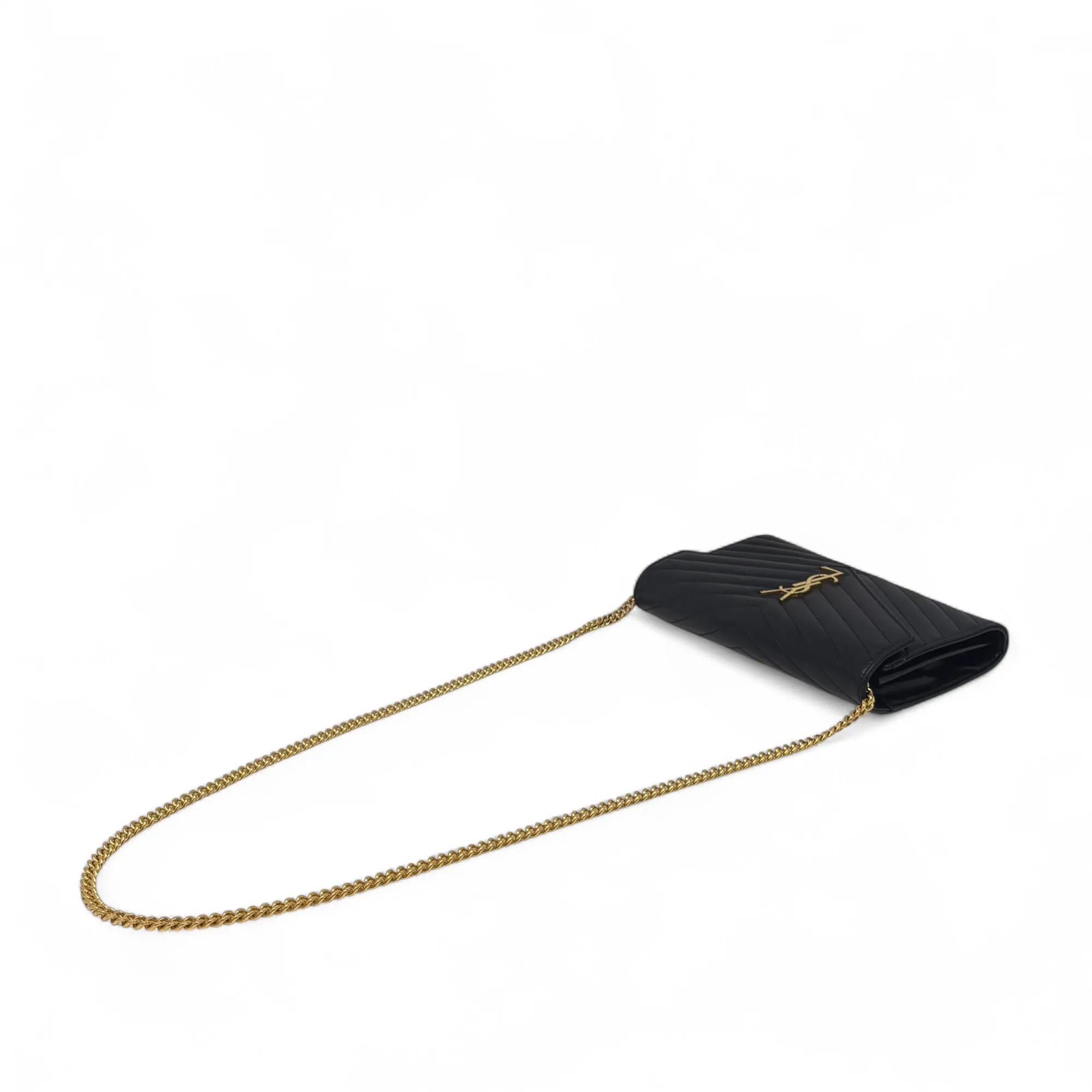 Saint Laurent Black Envelope Wallet On Chain