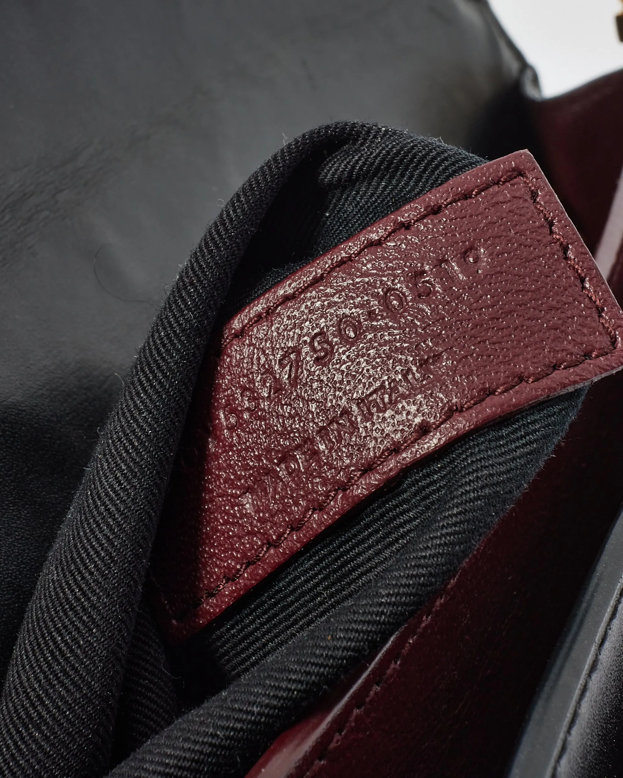 Saint Laurent Black Leather & Suede Envelope Cassandra Shoulder Bag