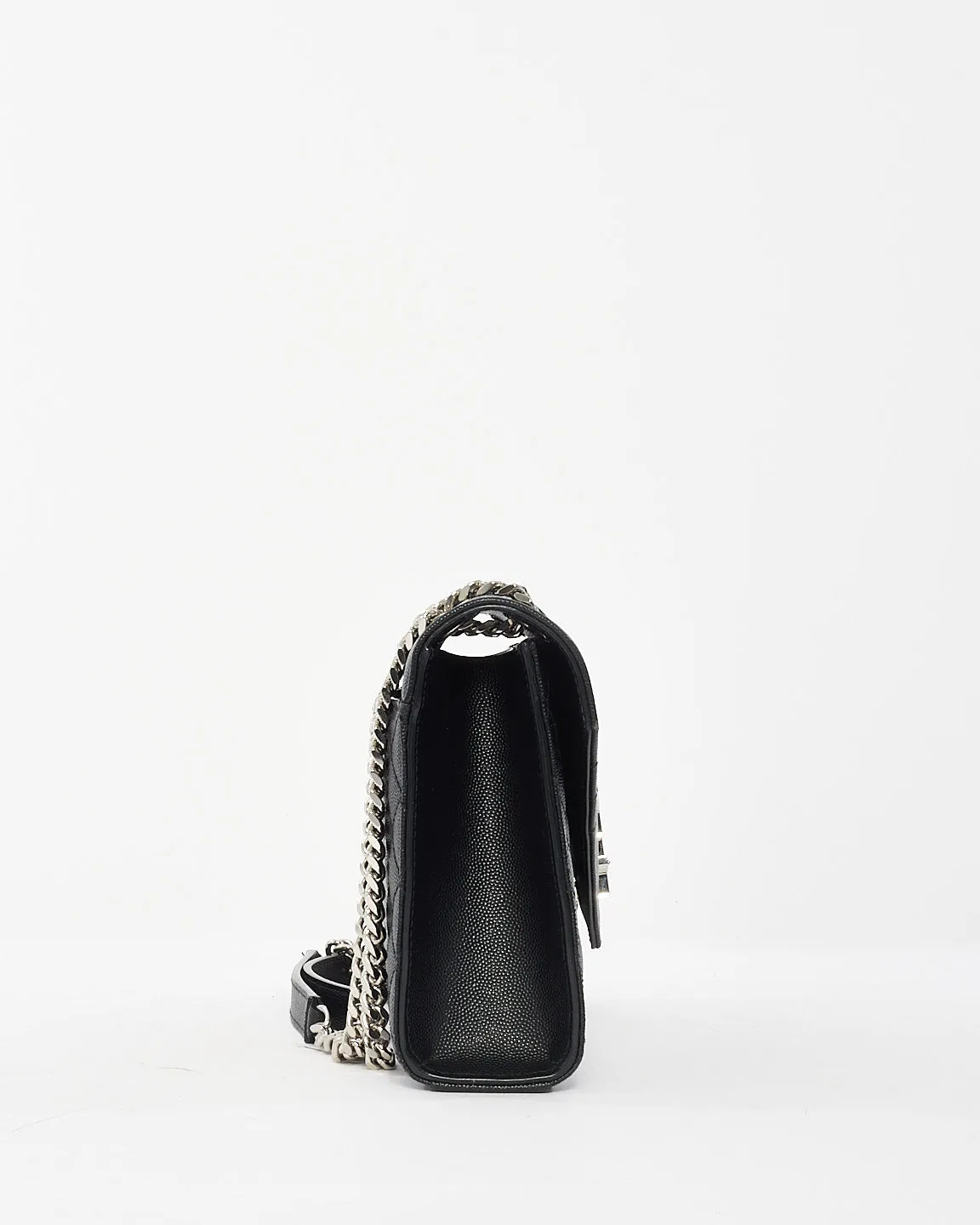 Saint Laurent Black Quilted Leather Medium Envelope Chain Bag