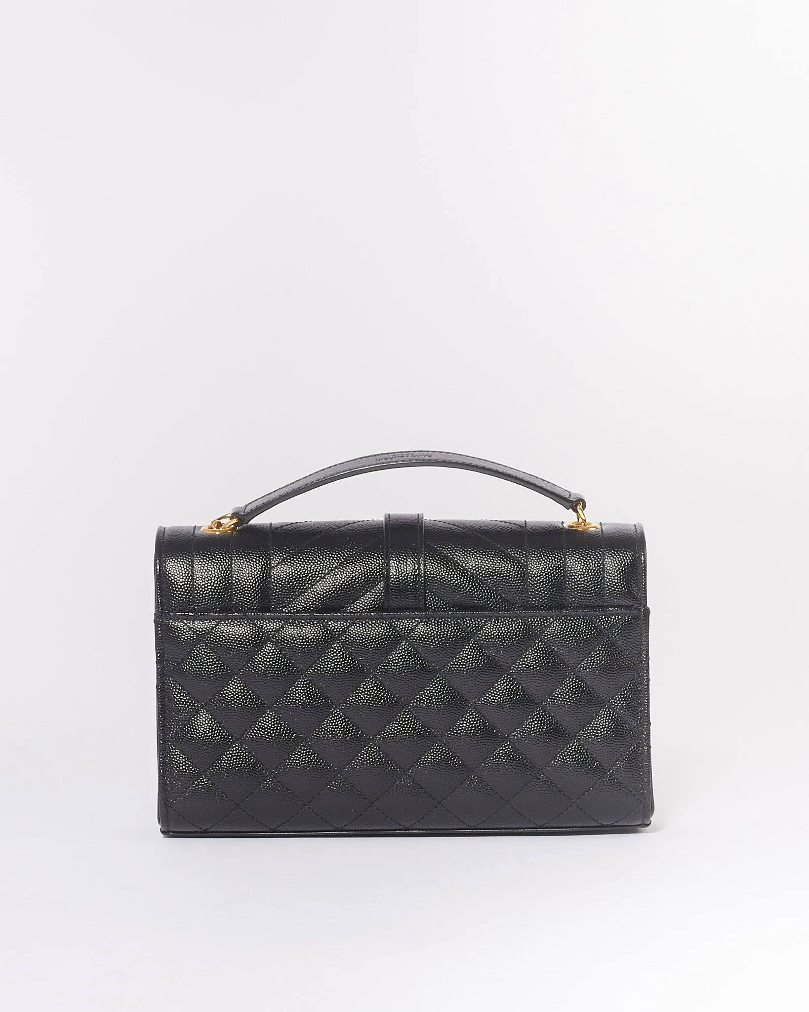 Saint Laurent Grained Small Monogram Triquilt Envelope Chain Bag