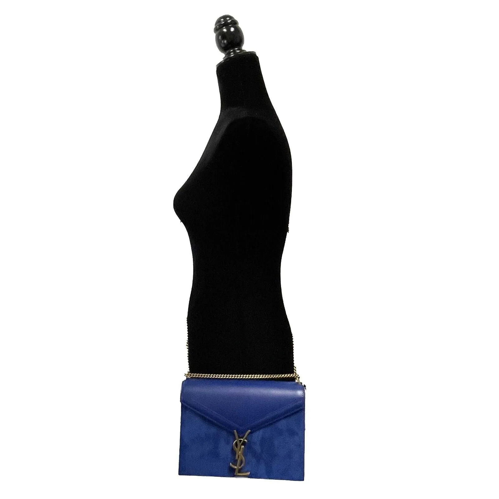 Saint Laurent NEW Medium Cassandra Monogram Leather & Suede Envelope Crossbody