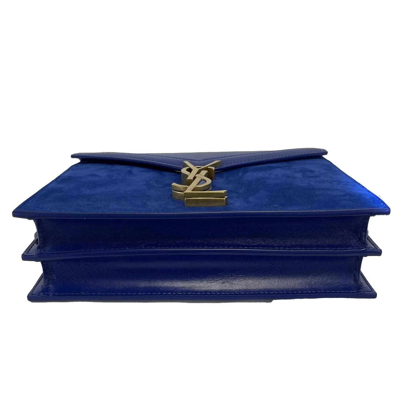 Saint Laurent NEW Medium Cassandra Monogram Leather & Suede Envelope Crossbody