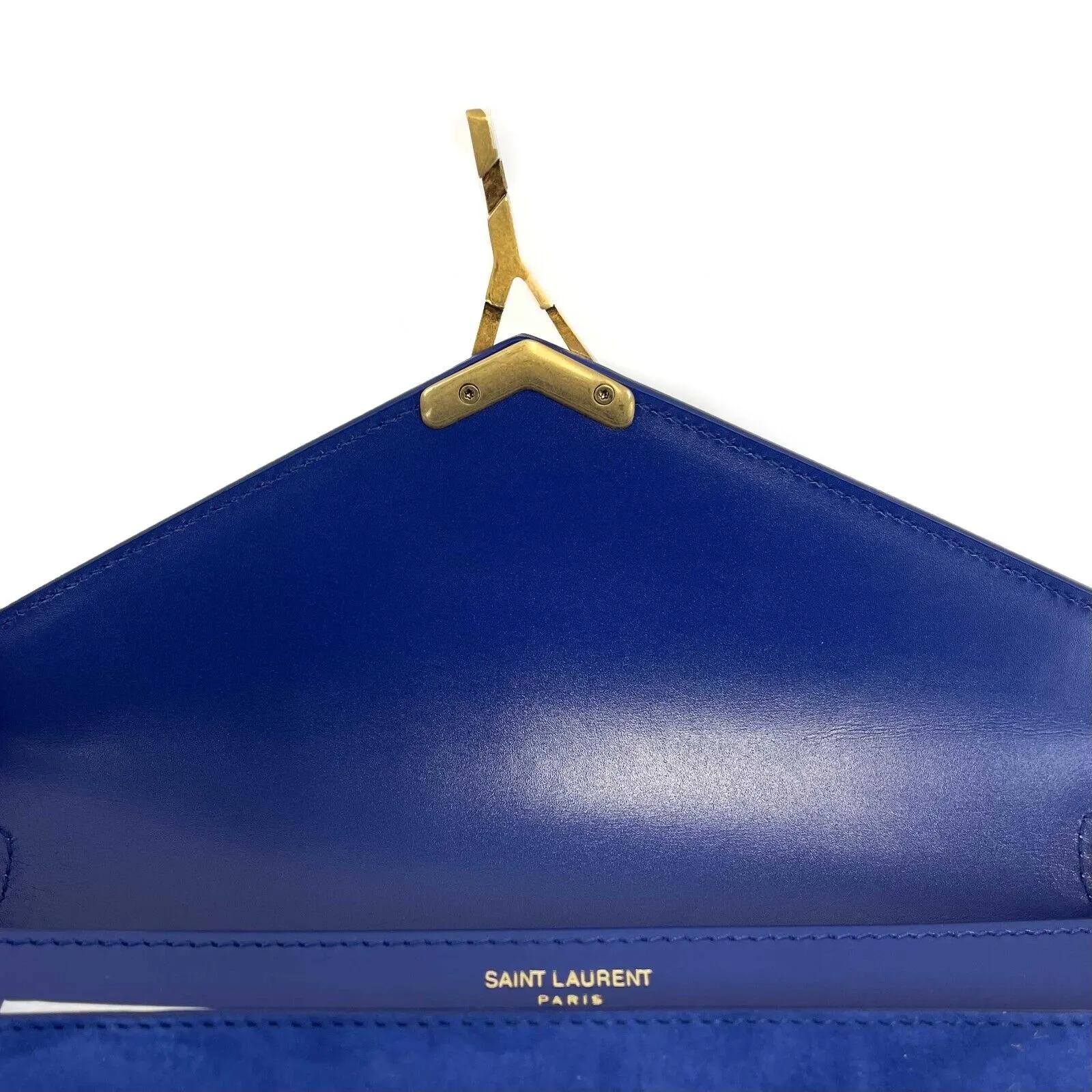 Saint Laurent NEW Medium Cassandra Monogram Leather & Suede Envelope Crossbody
