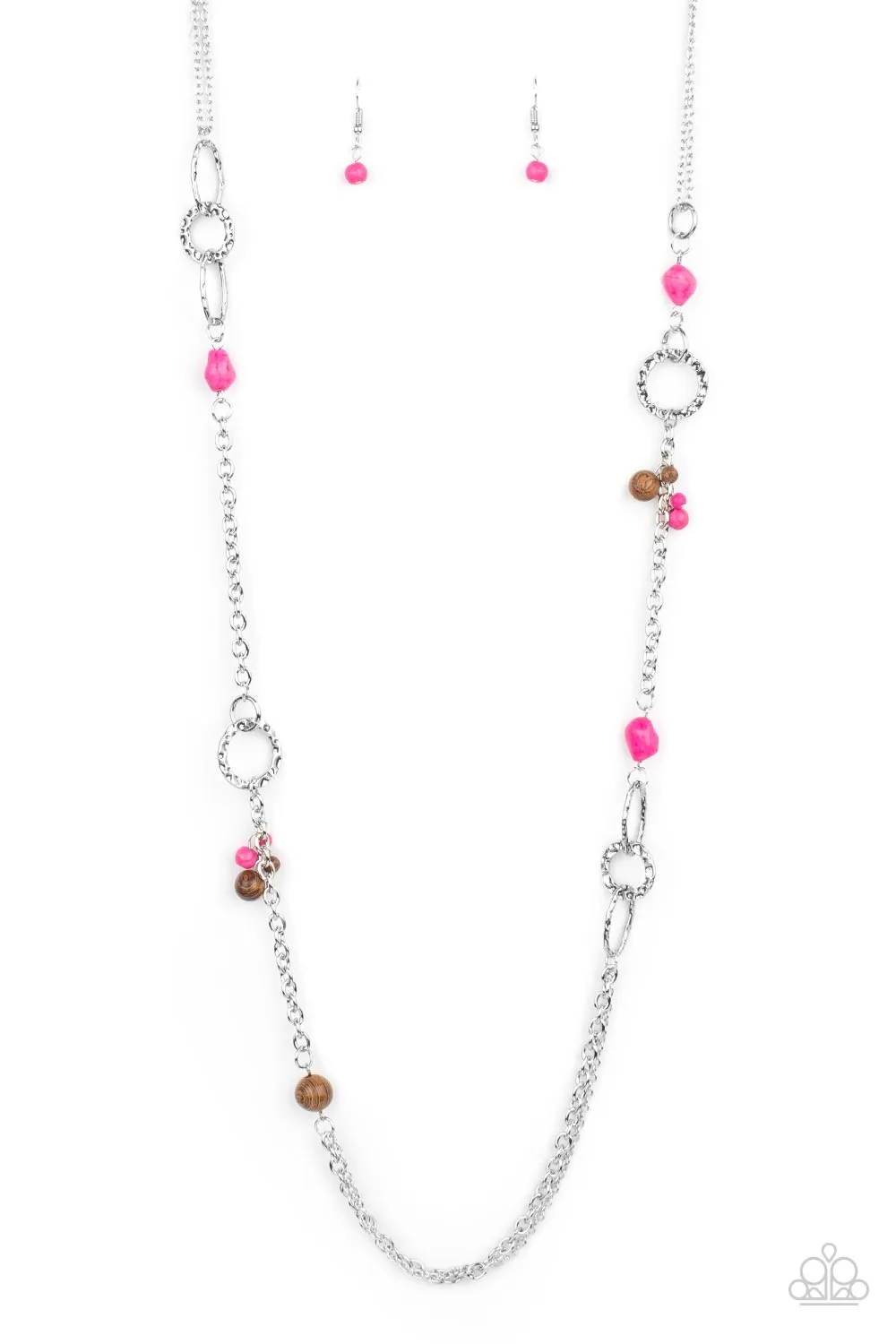 Sandstone Safari - Pink Necklace - Paparazzi Accessories