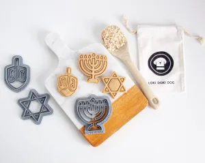 Set of 3 Hanukkah Cookie Cutters-  Hanukkah Dog Cookie Cutters