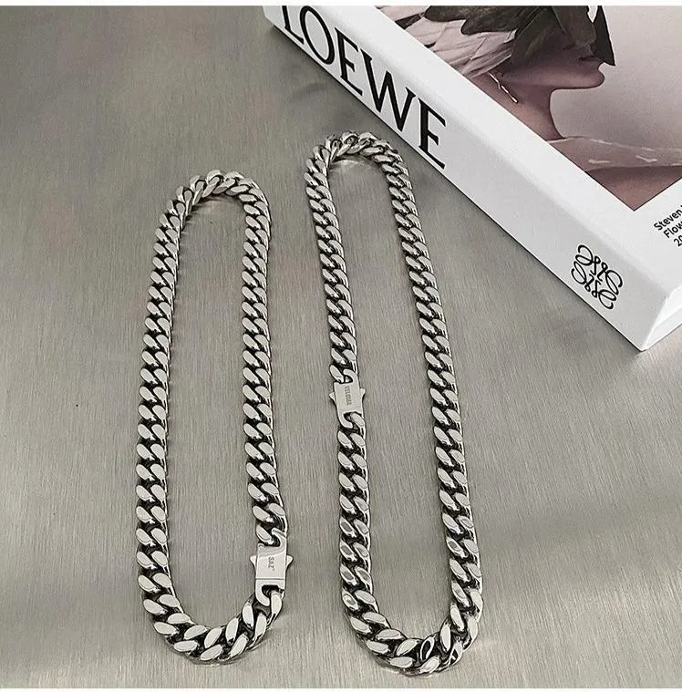 Silver Cuban Chain Necklace