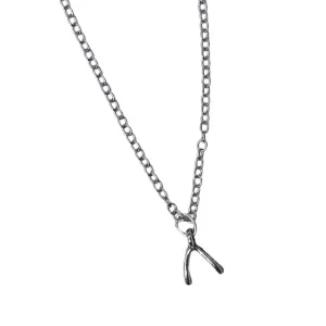 Silver Wishbone Necklace