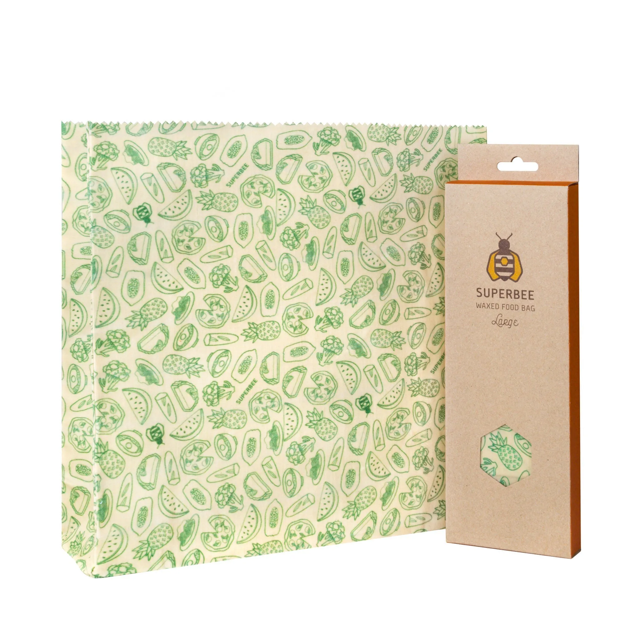 Single Waxed Food Bag Large - Food