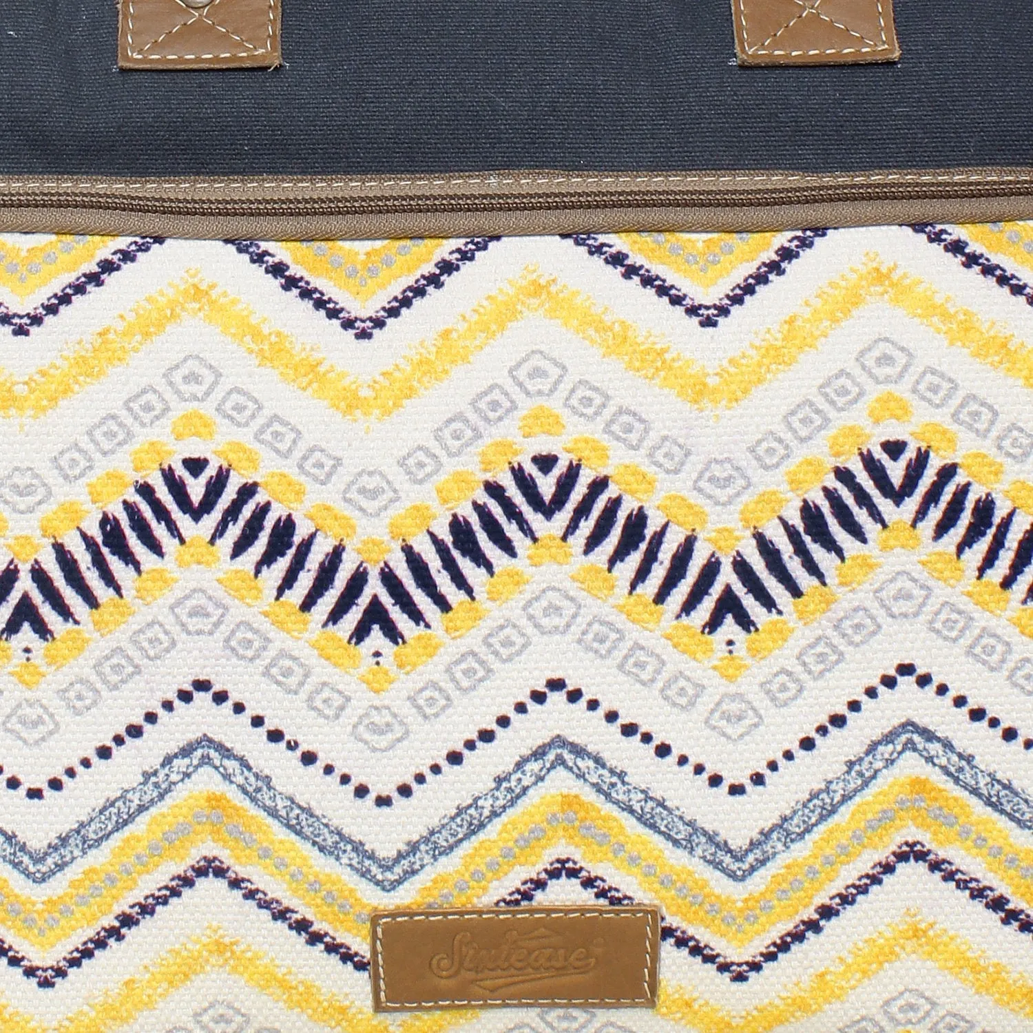 Sixtease Up-cycled Canvas Laptop Bag: Eco-Friendly Tech Carrier for Stylish Professionals On the Move!- (SB-4258)