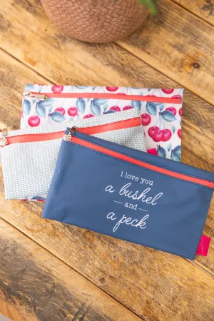 Slate Blue 3 Pack Reusable Storage Bags