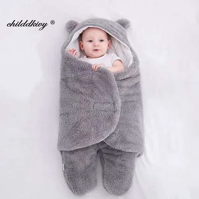 Soft Newborn Baby Wrap Blankets Baby Sleeping Bag Envelope For Newborn Sleepsack 100% Cotton thicken Cocoon for baby 0-9 Months