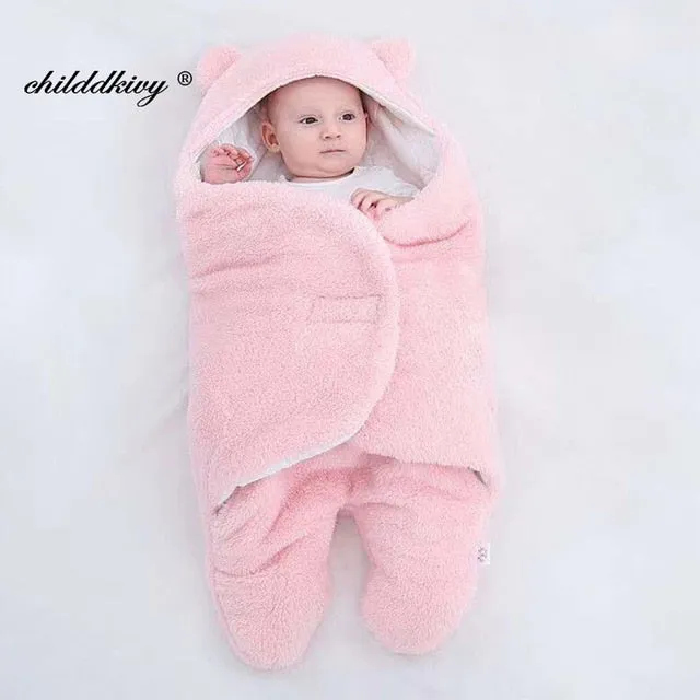 Soft Newborn Baby Wrap Blankets Baby Sleeping Bag Envelope For Newborn Sleepsack 100% Cotton thicken Cocoon for baby 0-9 Months